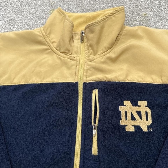 Y2K Notre Dame Full Zip Jacket Collegiate Fighting Irish Vintage Style - Picture 2 of 8